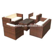 Comfortable outdoor PE rattan wicker furniture patio sofa set